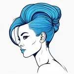 tall blue beehive hairstyle image